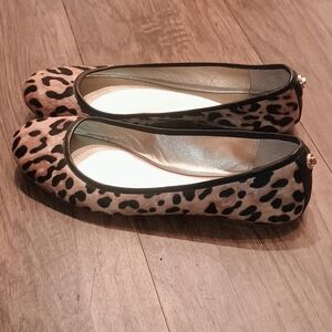 Coach Leopard Print Ballet Flats in Tan and Black